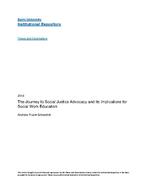 The journey to social justice advocacy and its implications for social work education